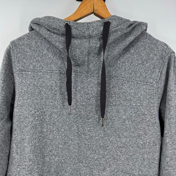 Lululemon Split Pullover Hoodie Sweatshirt Womens 6 Heathered Gray Black - Picture 2 of 8